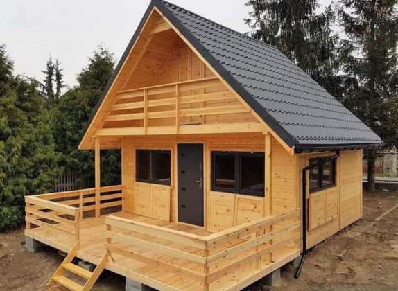 construcción de cabañas de madera